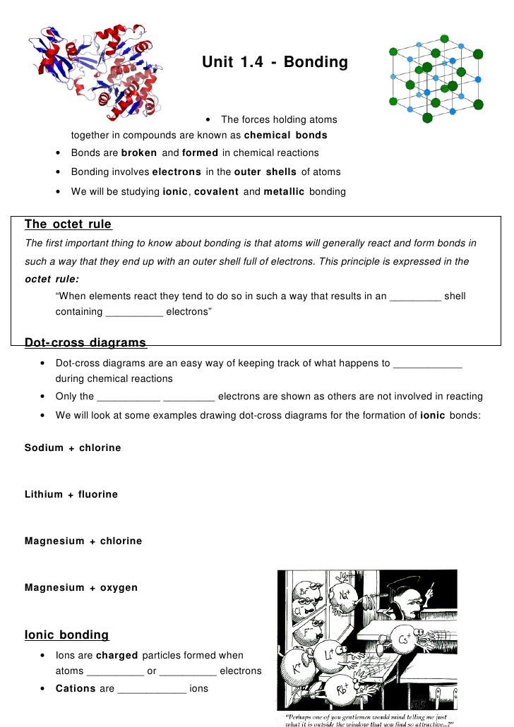 Unit 1 4 Bonding Notes