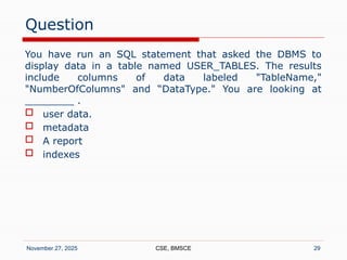 RDBMS - Unit 1 - Introduction to Relational Databases | PPTX