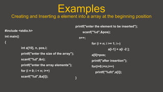 Unit 1- ADT, LIST ADT, ARRAY IMPLEMENTATION, Insertion operation.pptx