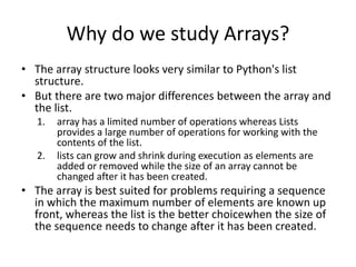 Unit 1 array based implementation | PPTX image.