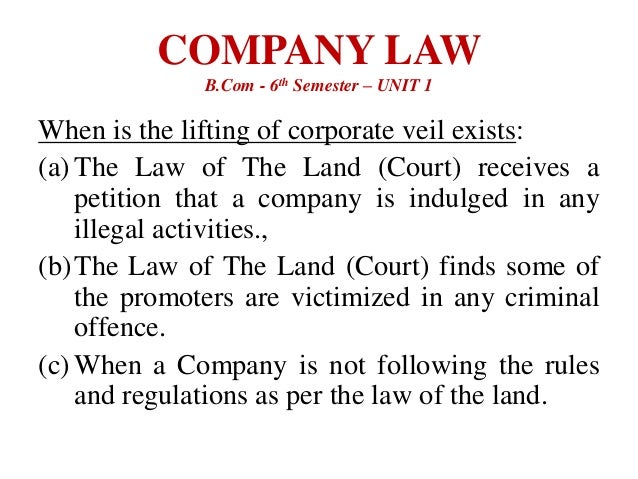 Unit 1 b.com - company law pdf