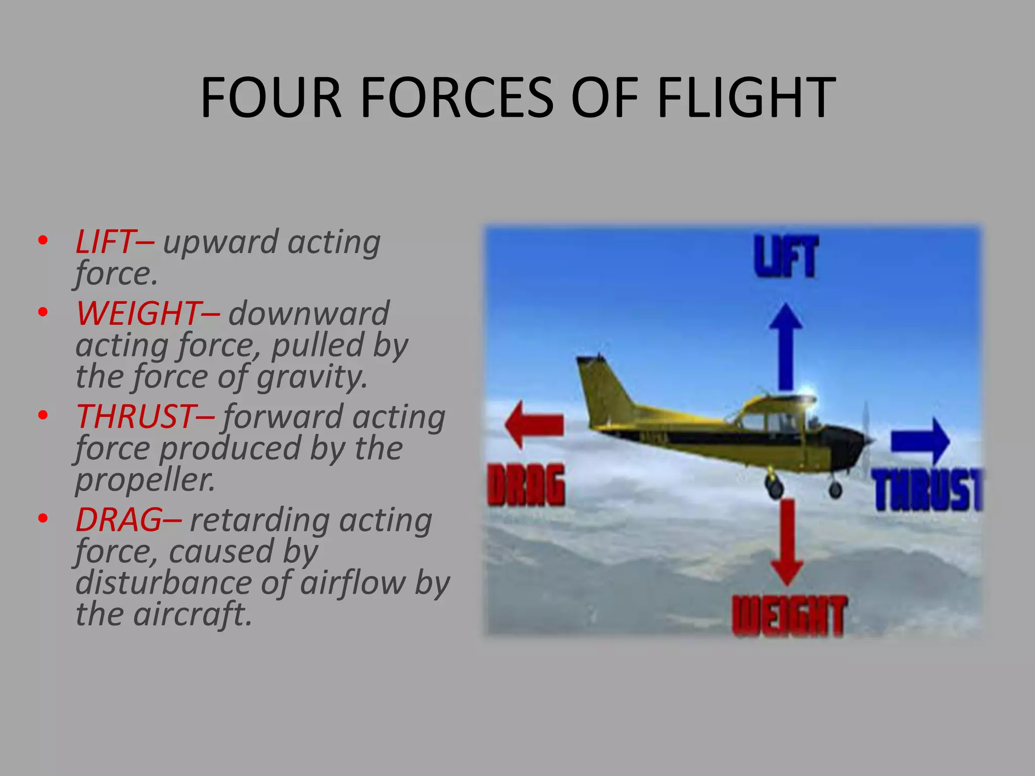 The four forces acting on an airplane in flight are 60 photos ...
