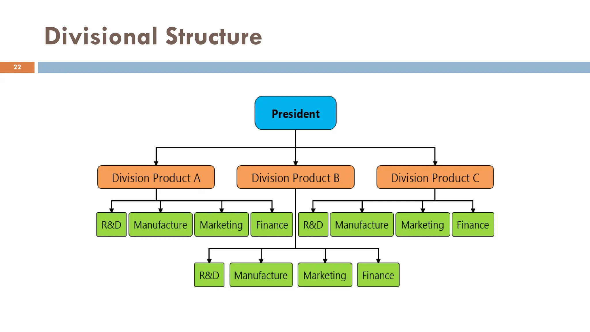 Divisional Structure
22
 