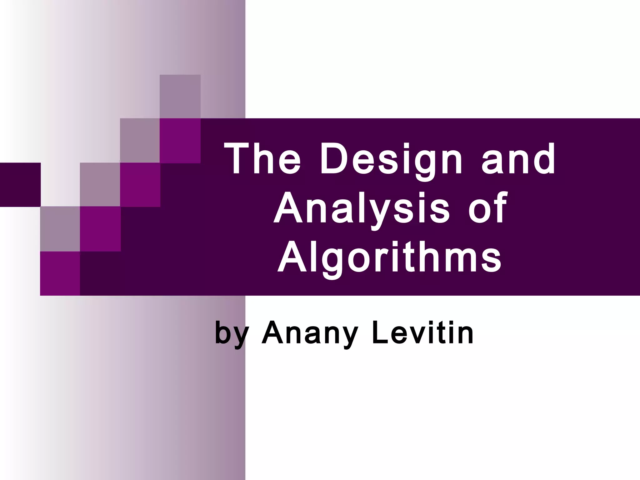 Unit 1 chapter 1 Design and Analysis of Algorithms | PPT
