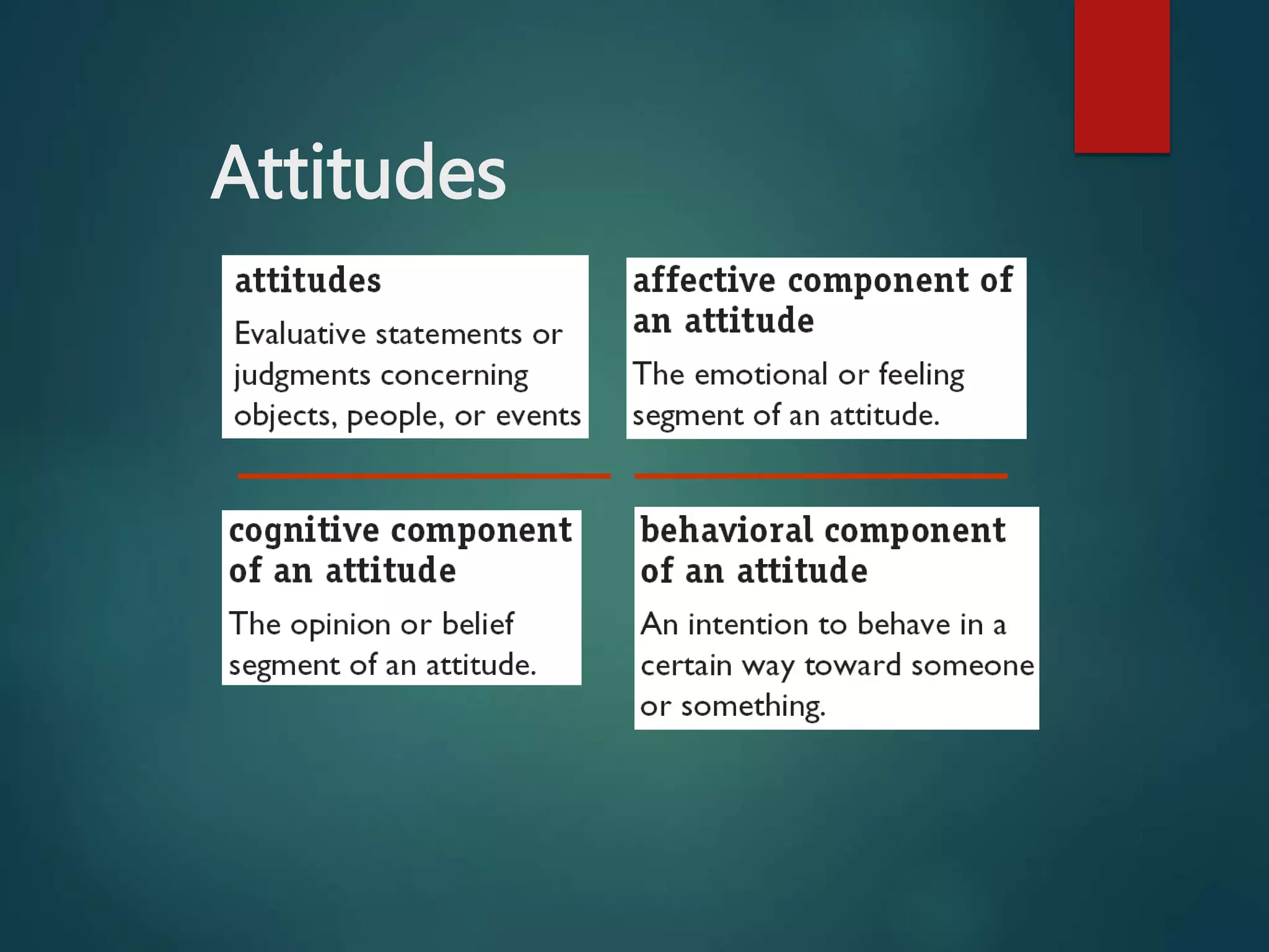 Attitudes
 