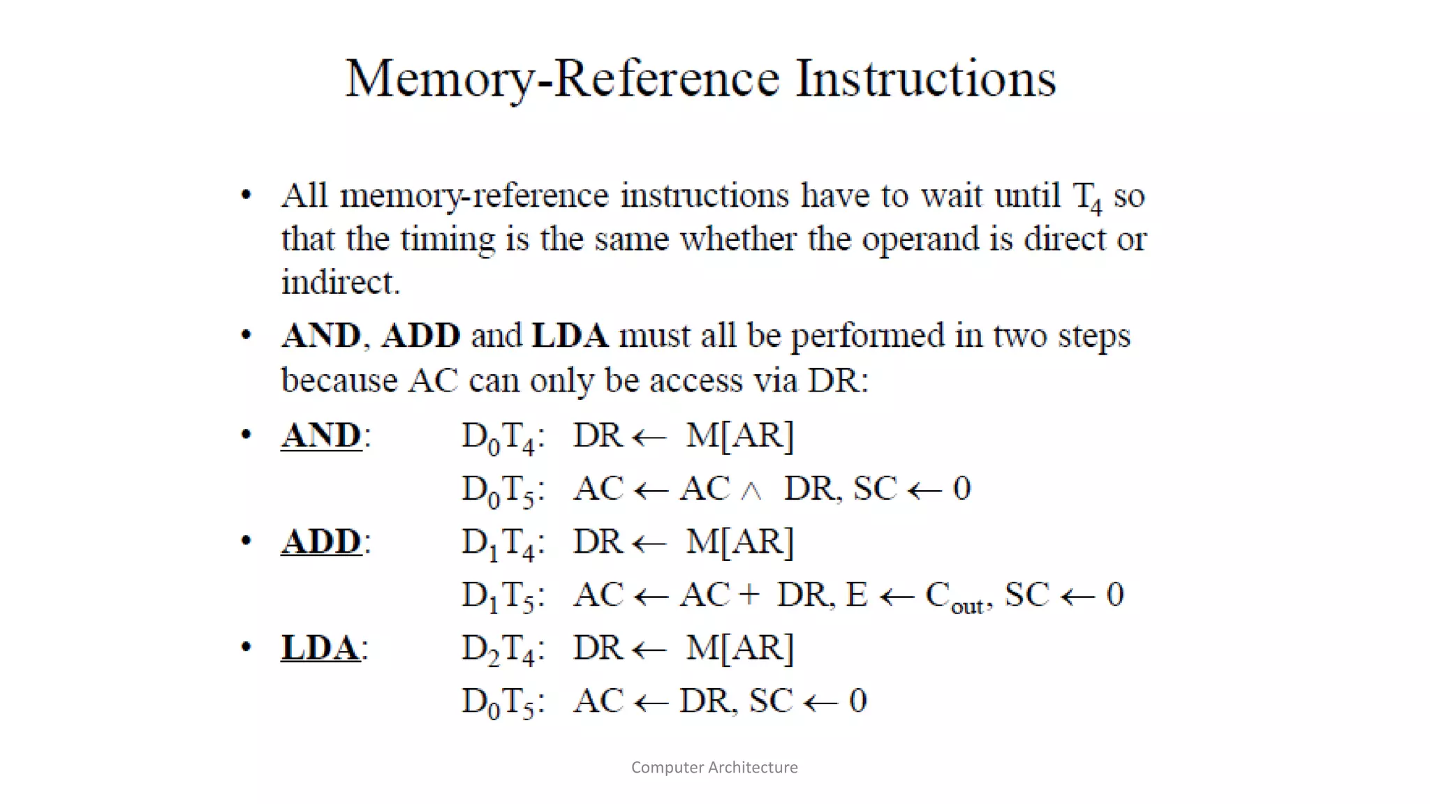 Computer Architecture
 
