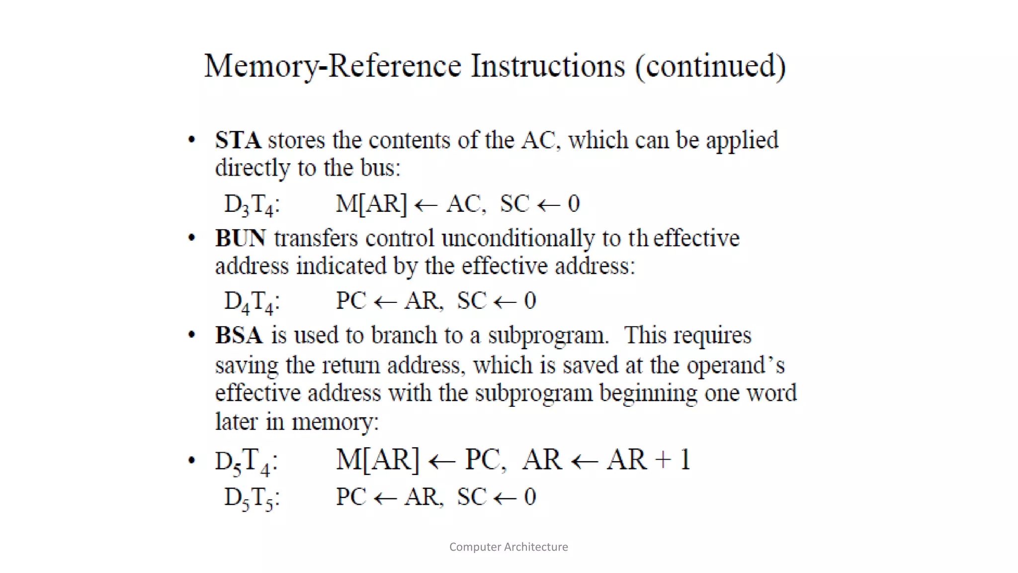 Computer Architecture
 
