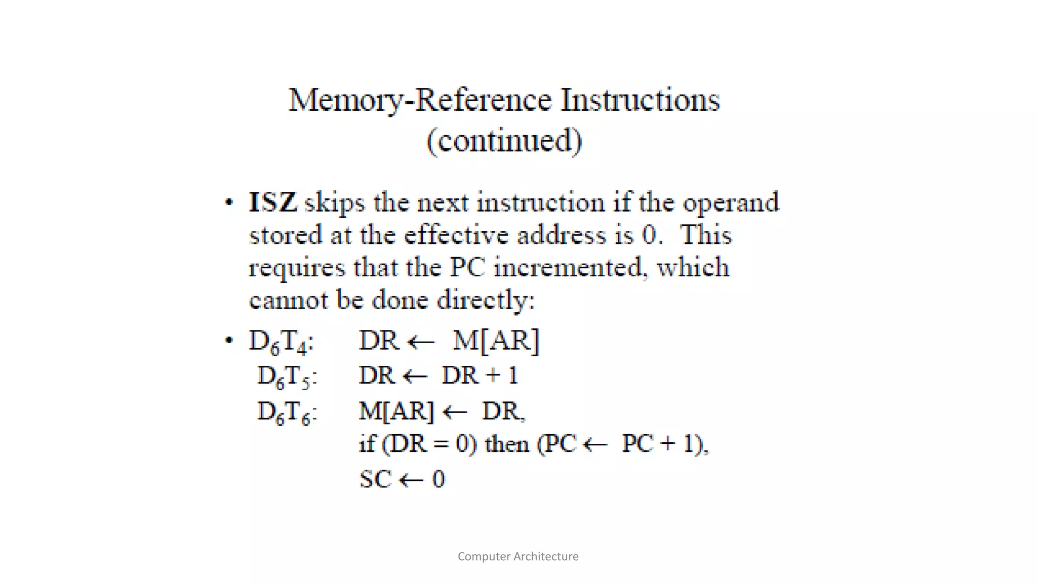 Computer Architecture
 