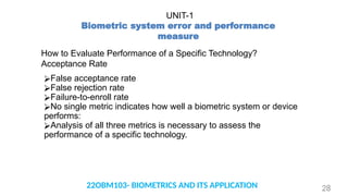 Biometrics and its applications for system | PPTX