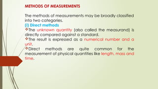 Comprehensive Overview of Measurements and Instrumentation in ...