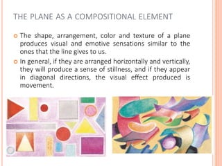 THE PLANE IN SPACE
 being the plane the main configurator element of the
volume, one of its fundamental artistic applicat...