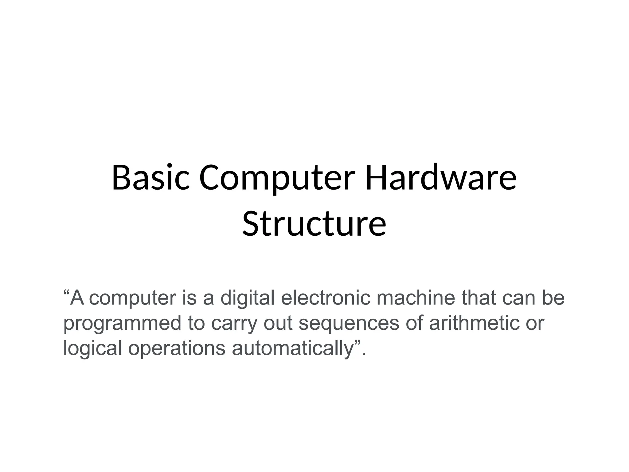 Unit 1 - Features of Computer Hardware.pptx | Free Download