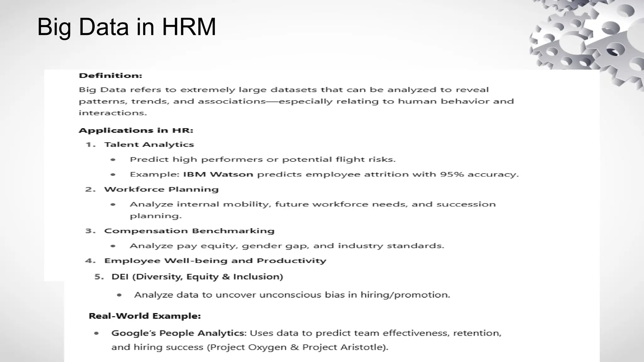 Big Data in HRM
 