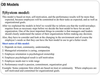 System Model Behavior Operational Guide Unit 1-Introducation to organization Behavior.ppt