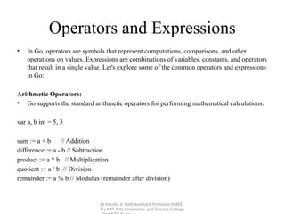 Go Programming: Runtime, Variables, and Operators | PPTX
