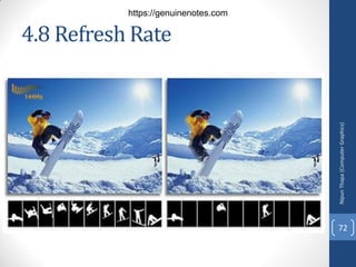 4.8 Refresh Rate
Nipun
Thapa
(Computer
Graphics)
72
https://genuinenotes.com
 