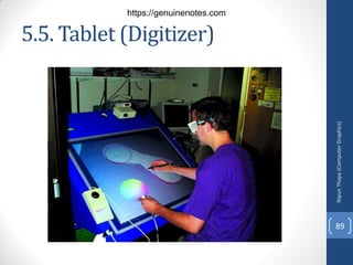 5.5. Tablet (Digitizer)
Nipun
Thapa
(Computer
Graphics)
89
https://genuinenotes.com
 