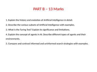 Simple Introduction Slide Example UNIT 1 - INTRODUCTION TO AI and AI tools and basic concept | PPTX