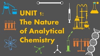 UNIT 1:
The Nature
of Analytical
Chemistry
 