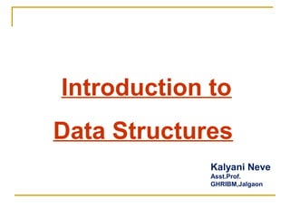 Unit 1 introduction to data structure | PPT
