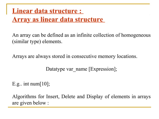 Unit 1 introduction to data structure | PPT