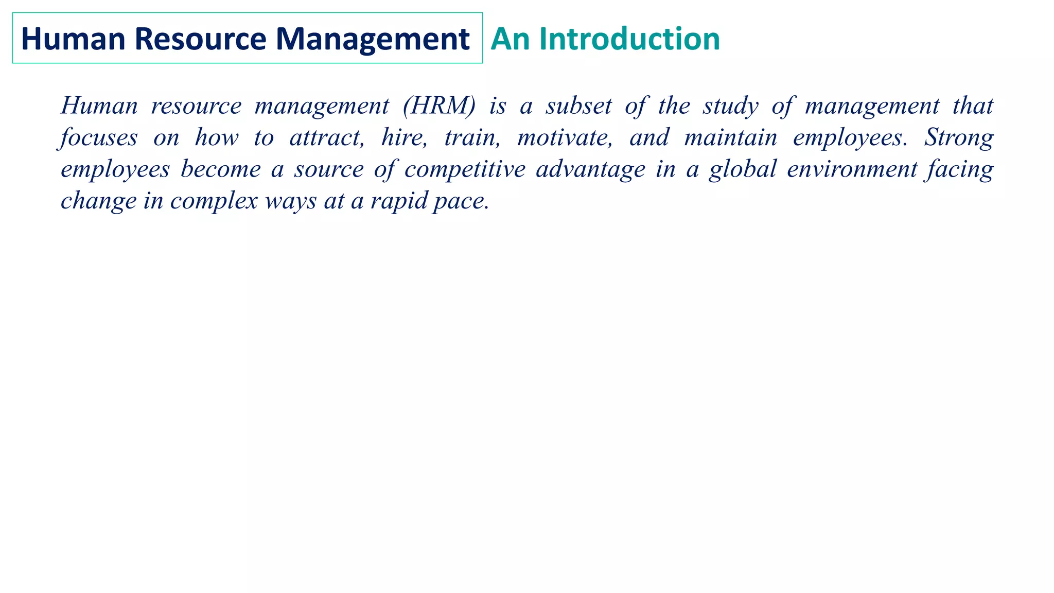 Introduction to HRM | PPT
