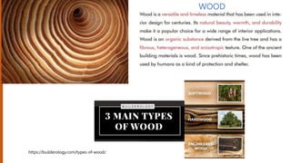 WOOD
https://builderology.com/types-of-wood/
 