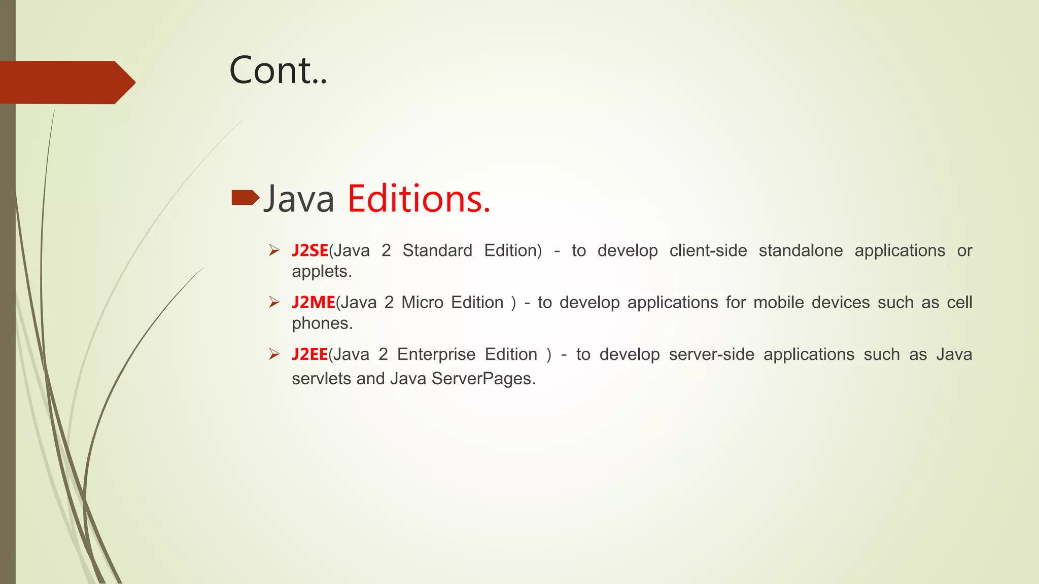 Introduction to java | PPTX