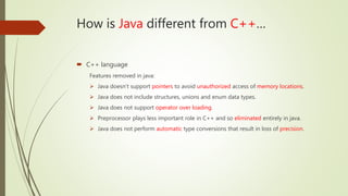 Introduction to java | PPTX