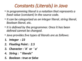 Comprehensive Introduction to Java Programming Language and Its ...