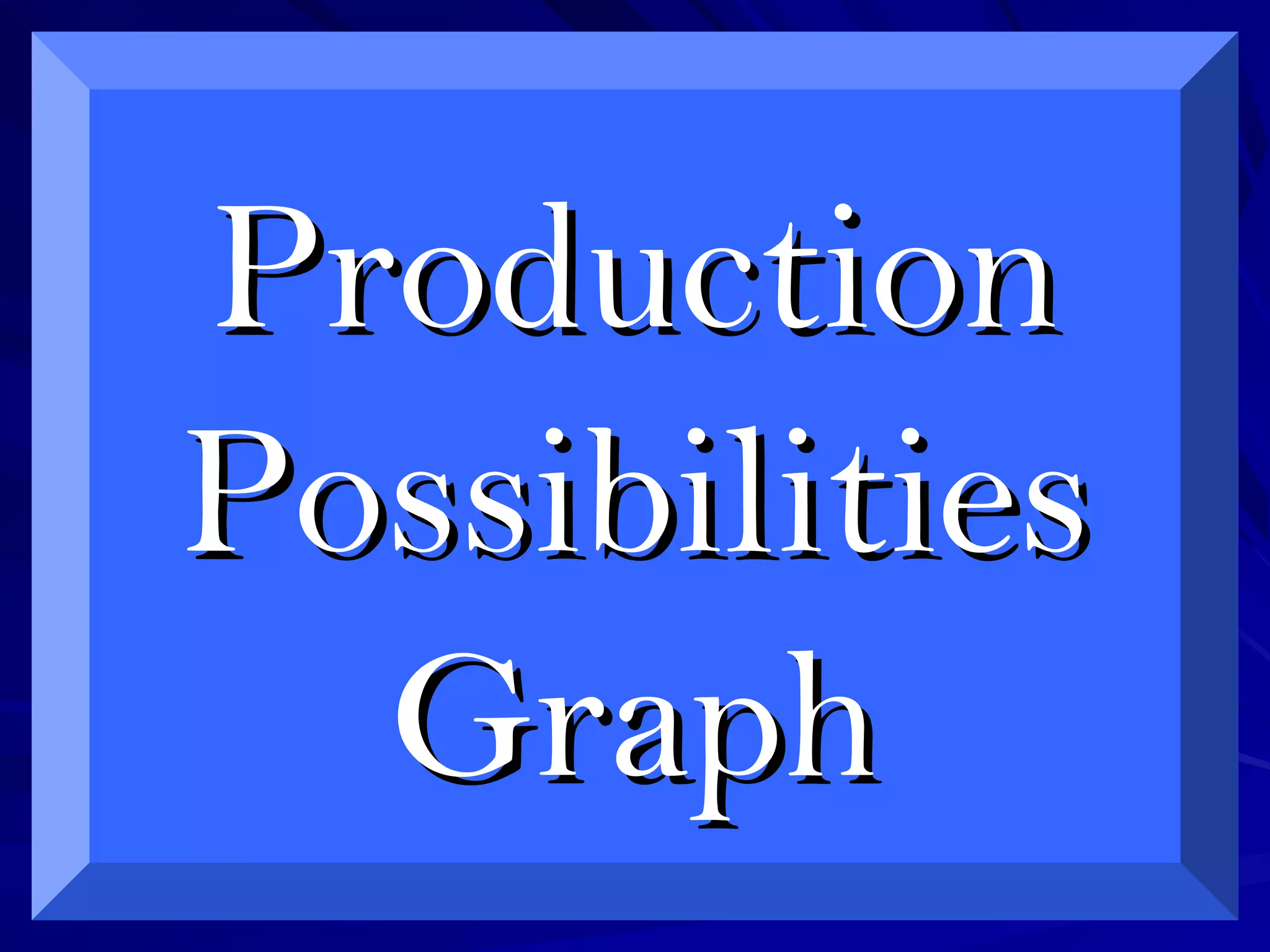 ProductionProduction
PossibilitiesPossibilities
GraphGraph
 