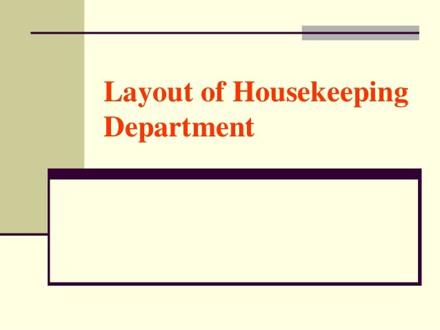 Housekeeping Layout Chart