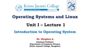 Unit 1 - Lecture 1 - Introduction to Operating System.pdf