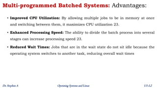 Unit 1 - Lecture 2 - Simple Batch Systems and Multi-programmed Batched ...