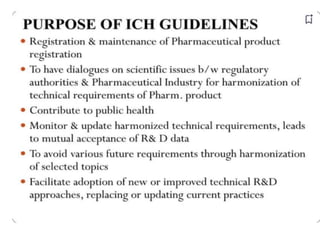 Unit 1-lecture 1 ICH guidelines quality assurance | PPTX