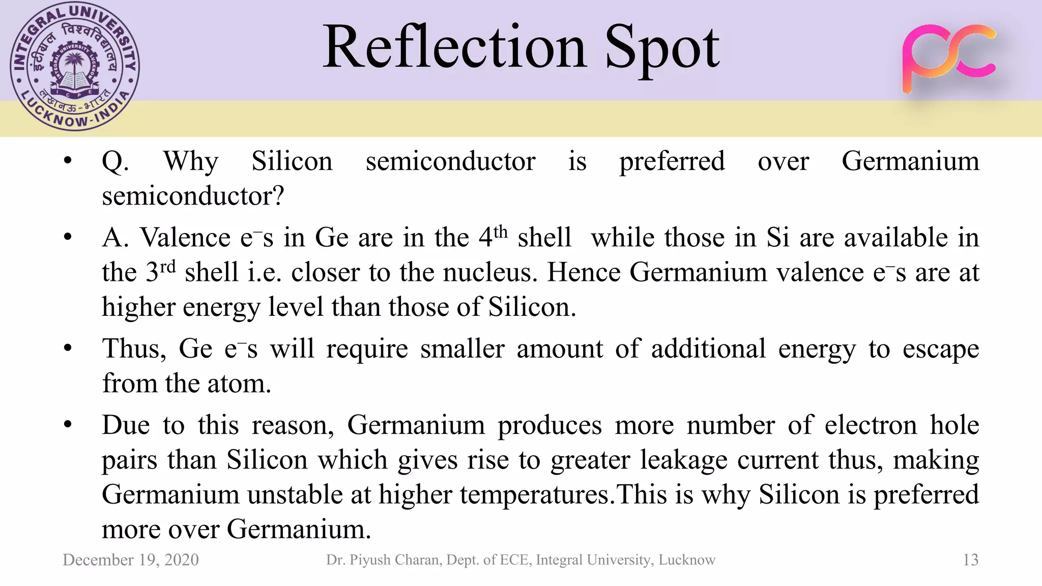Unit 1 Mechanism of Conduction in Semiconductors | PDF