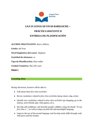 Unit 1 lesson plans - pass