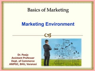 Marketing Environment
Dr. Pooja
Assistant Professor
Dept. of Commerce
AMPGC, BHU, Varanasi
 