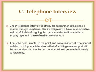 Telephone Method Marketing Research | PPTX
