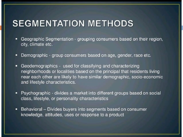 Unit 1 Market Segmentation Under Principles Of Marketing Pptx Unit 1 Market Segmentation Under Principles Of Marketing Pptx