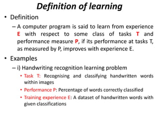 Unit 1 - ML - Introduction to Machine Learning.pptx