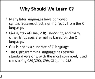 Comprehensive Introduction to Programming in C Language Fundamentals ...