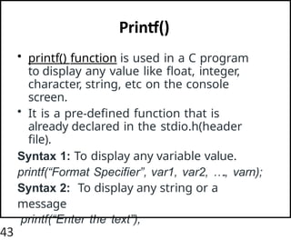 Comprehensive Introduction to Programming in C Language Fundamentals ...