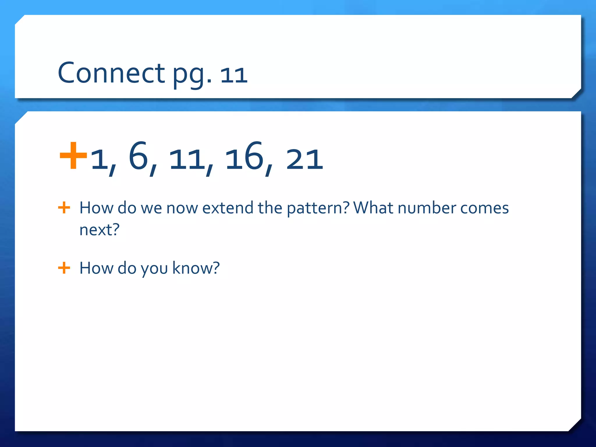 Unit 1 number patterns | PPT