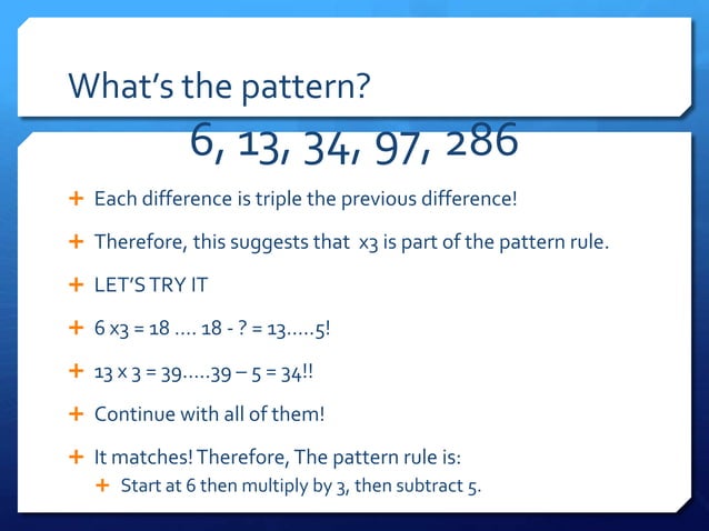 Unit 1 number patterns | PPT