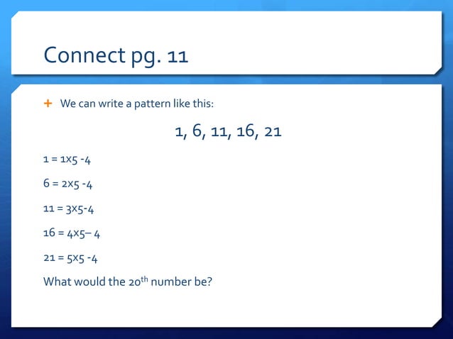 Unit 1 number patterns | PPT