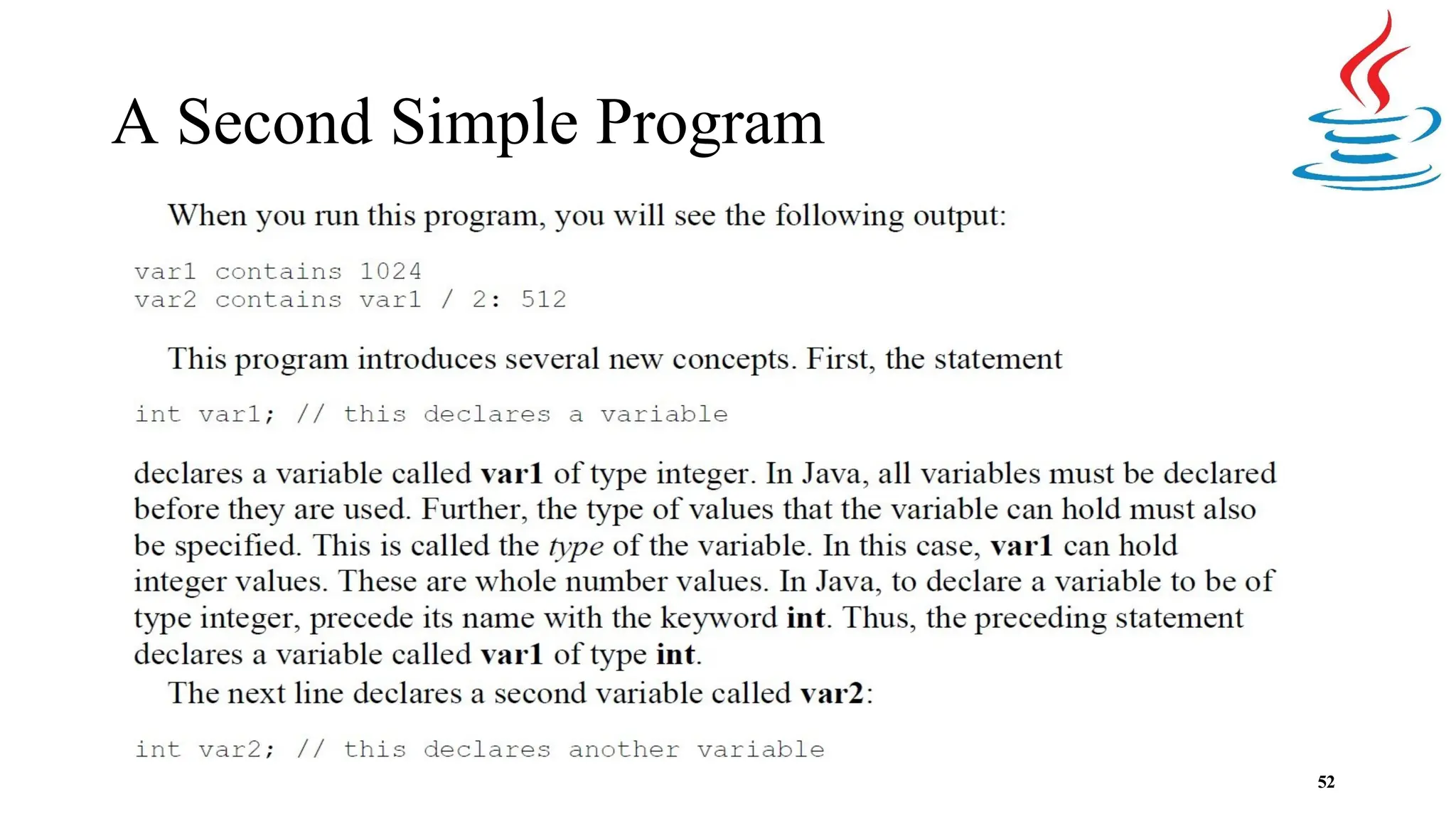 A Second Simple Program 52 