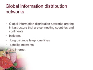 global information distribution network in e commerce