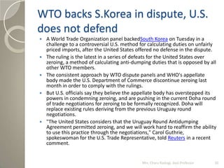 WTO backs S.Korea in dispute, U.S.
does not defend
 A World Trade Organization panel backedSouth Korea on Tuesday in a
ch...