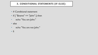 Names For Conditional Statements OVERVIEW OF OPERATING SYSTEM -Basic concepts of operating system like ...